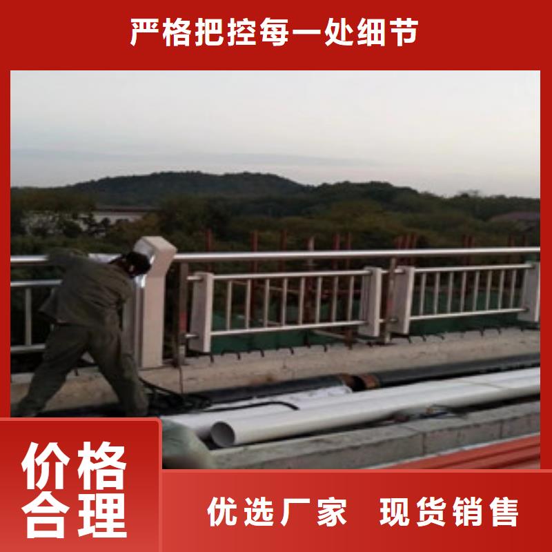 【梅州】实拍品质保障(飞龙)人行道护栏厂家Q235钢板立柱护栏新报价