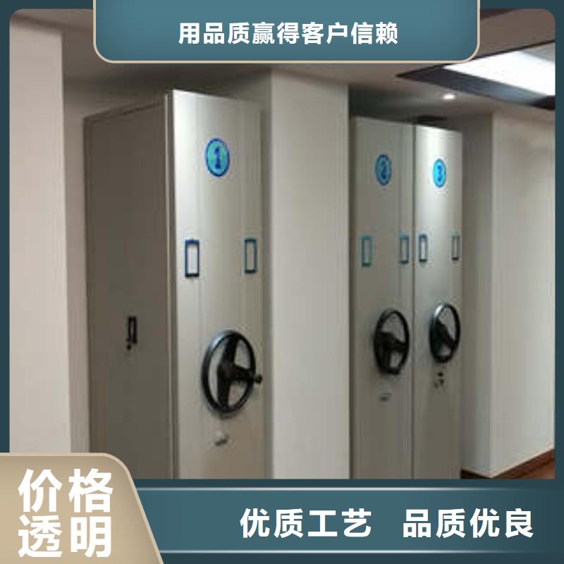 用手搖動的密集柜隊伍