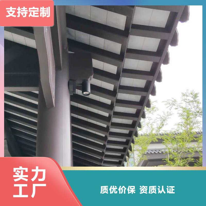 铝代木古建金花板安装