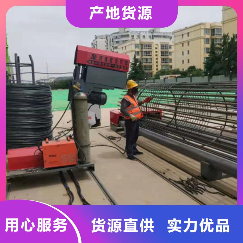 钢筋笼盘丝机来厂考察-建贸机械