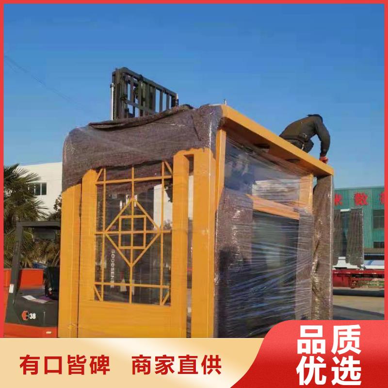 新款造型候車亭來廠考察