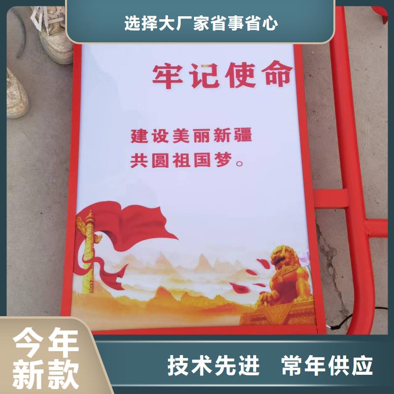 马路灯杆广告架来厂考察