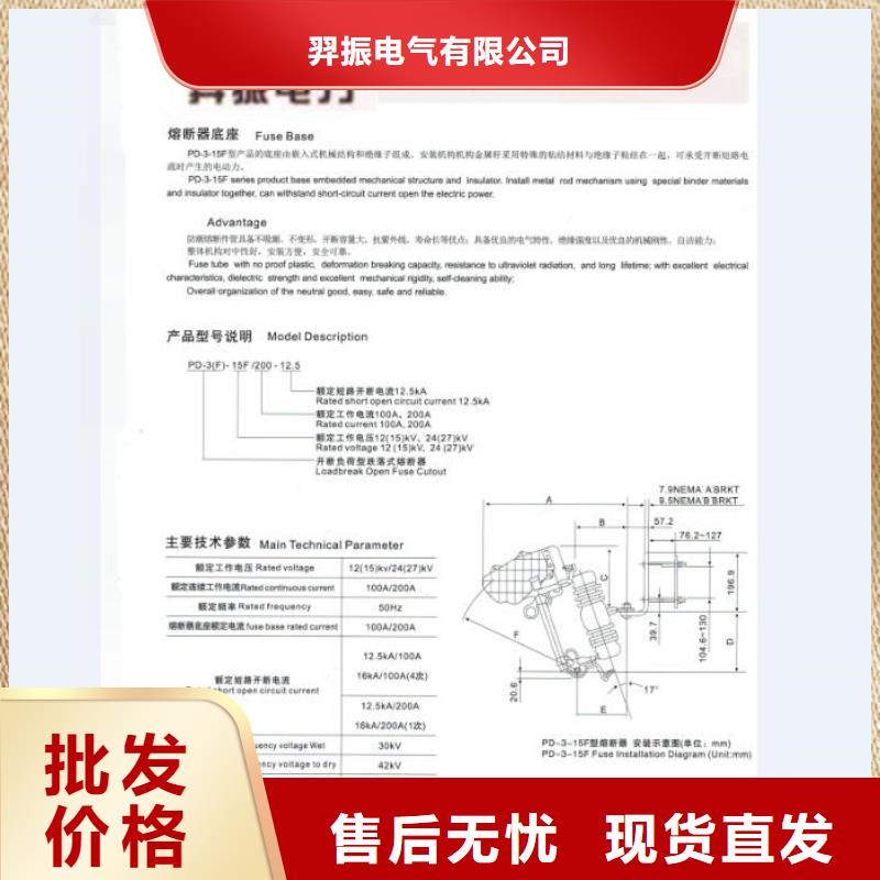 户外高压交流跌落式熔断器PRW12-15KV/100A