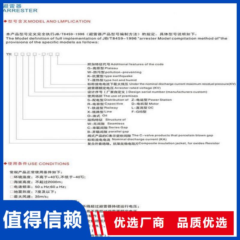 避雷器Y10W5-90/224【羿振电气】