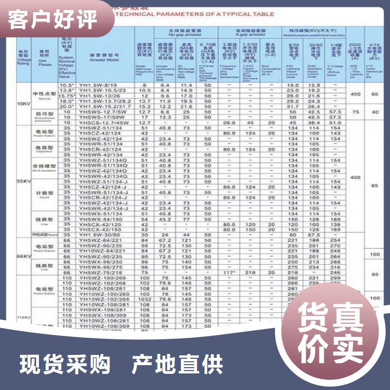 氧化锌避雷器Y5W5-204/532【上海羿振电力设备有限公司】