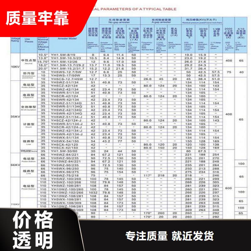 复合外套氧化锌避雷器HY10WZ-51/134GY【上海羿振电力设备有限公司】