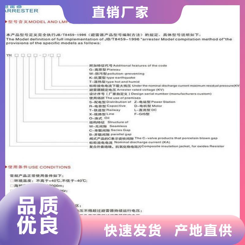 避雷器Y10W-200/496【浙江羿振电气有限公司】