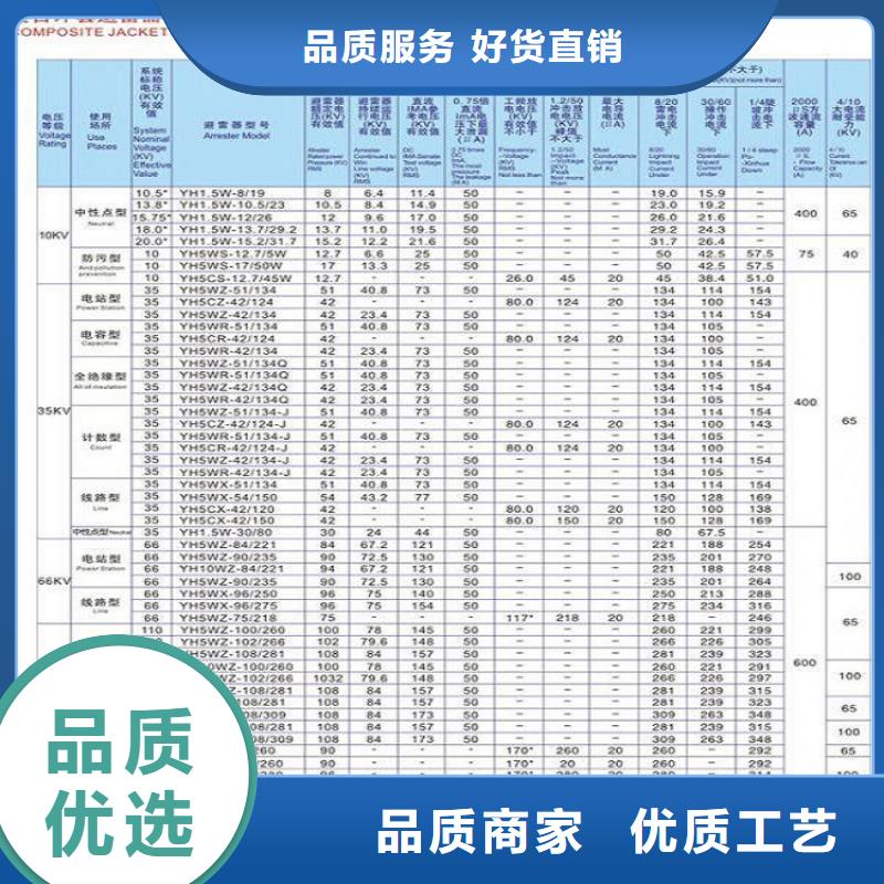 避雷器YH10WX-120/334L氧化锌避雷器金属氧化物避雷器厂家