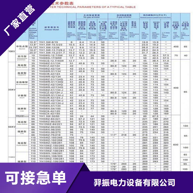 _避雷器HY10WX-96/250【羿振电力设备】