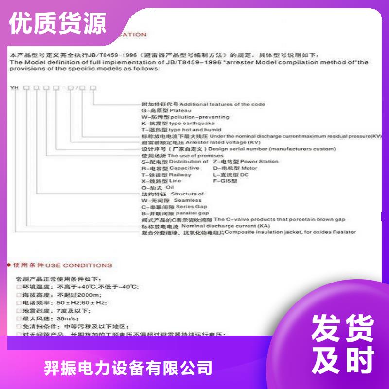 避雷器HY10CX-90/260K【羿振电气】