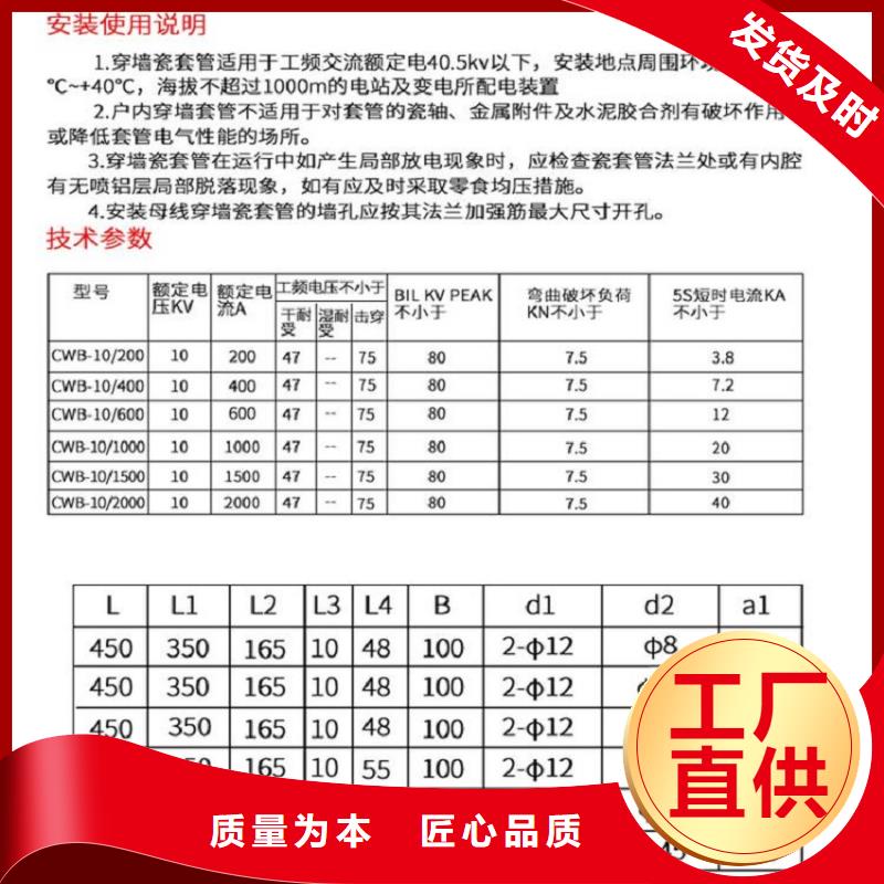 【穿墙套管】CWB-10KV/630