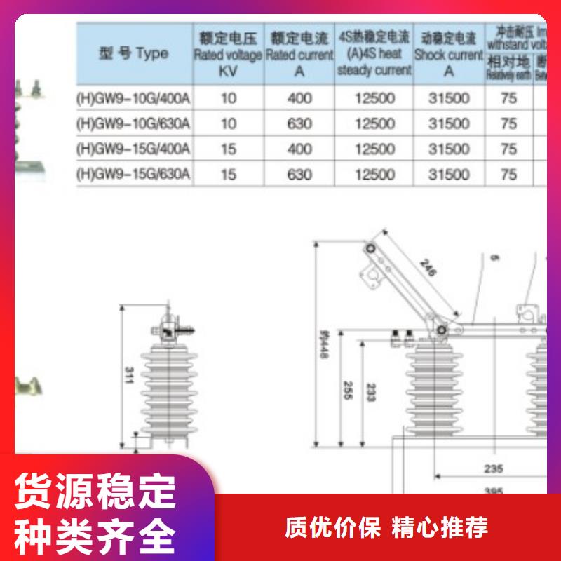 【高压隔离开关】HGW9-10W/400A