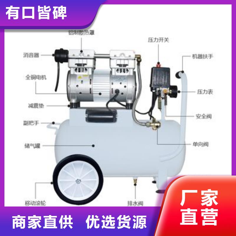 【活塞式靜音無油空壓機】工業潤滑油優良材質