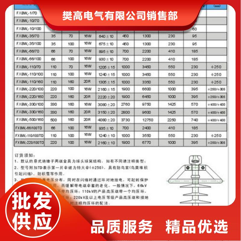 FXBW2-220/100高压复合棒型绝缘子