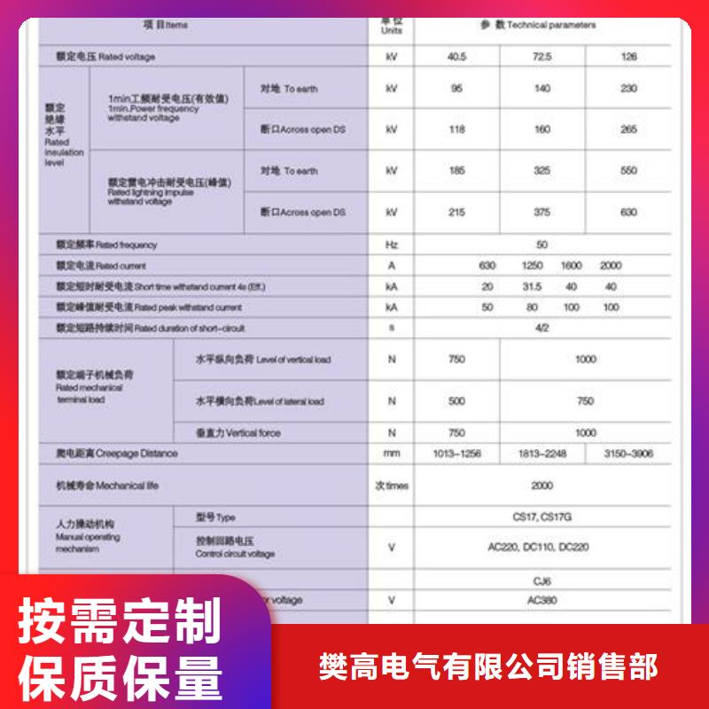 GW4-126D/630A高压隔离开关